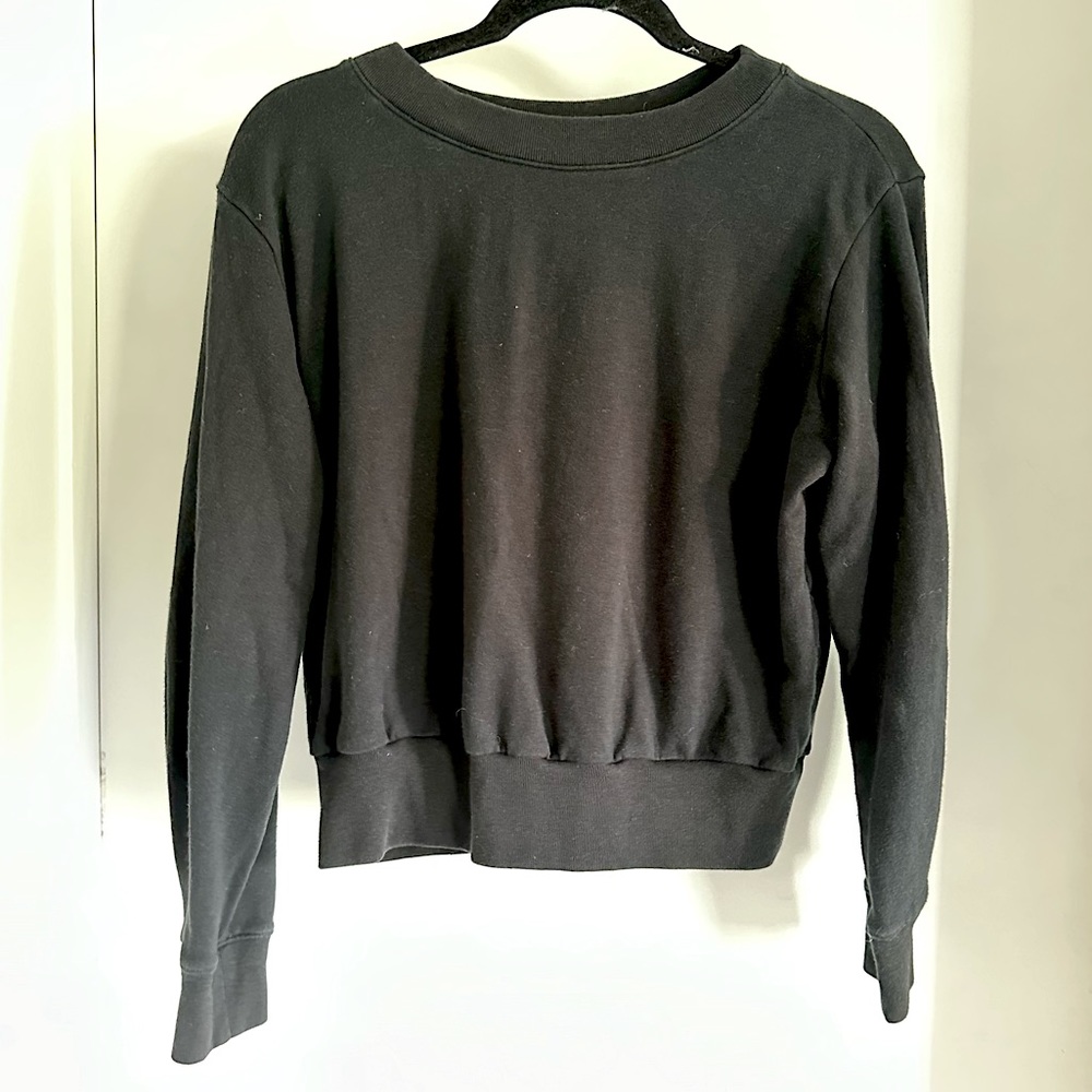 EVERLANE Lightweight Sweatshirt - Black - Size XS